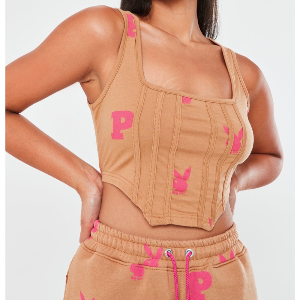 Missguided Playboy Corset Top Size 6